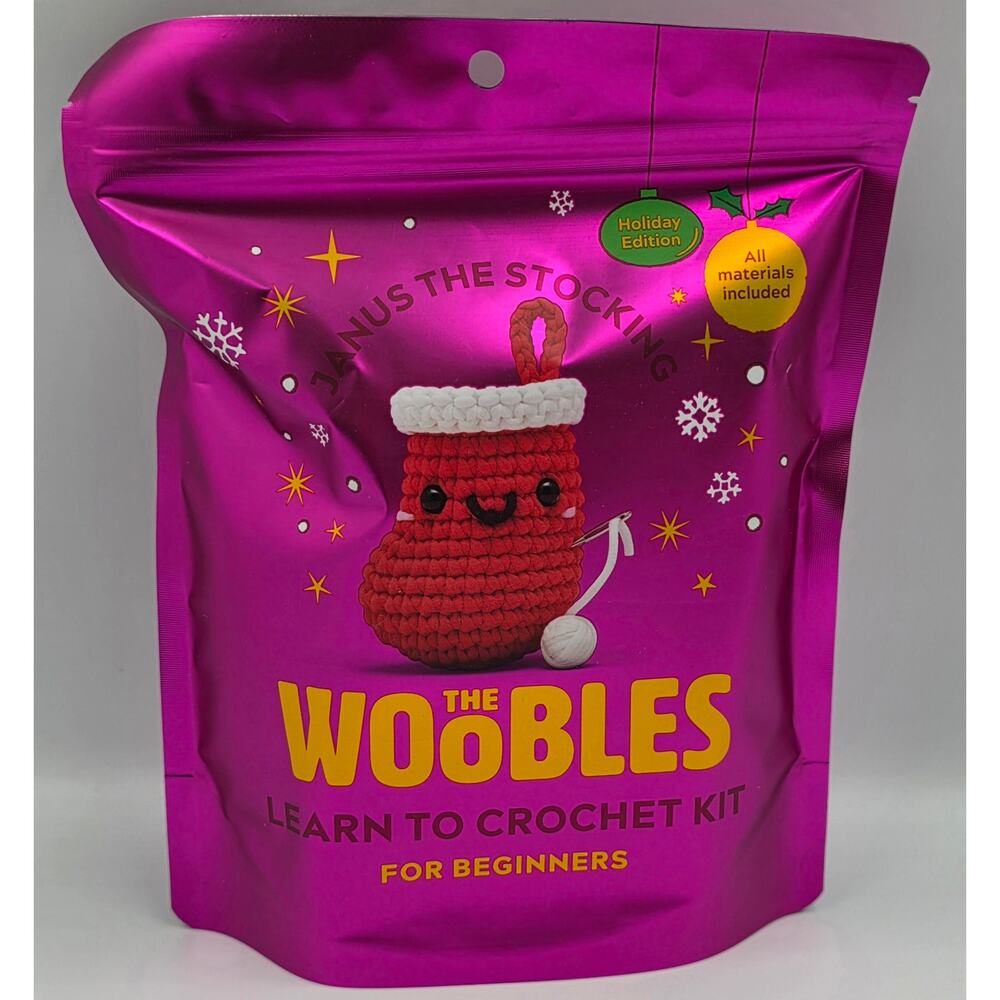 THE WOOBLES  Janus the Stocking  Learn to Crochet Kit For Beginners  NEW